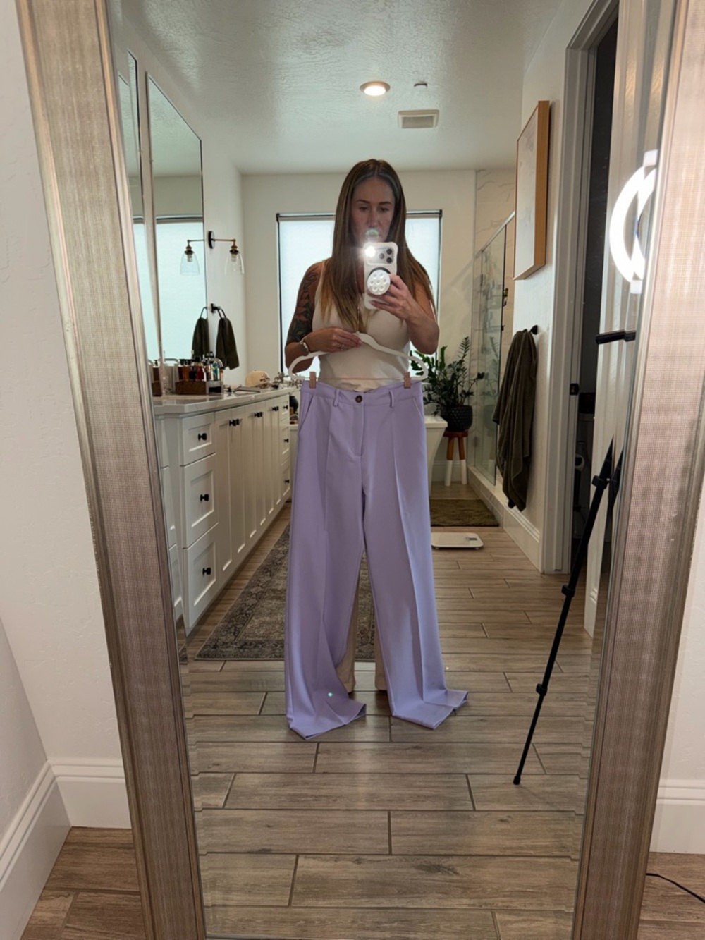 Love Tree Lilac Wide-Leg Trousers